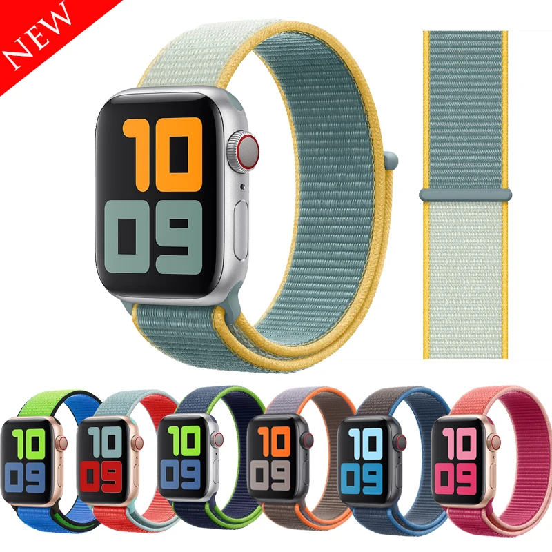 

Nylon Soft Breathable Band For Apple Watch Series 4 3/2/1 Bands 38mm 42mm Replacement Sport Loop for iwatch 4 3 2 1 40mm 44mm