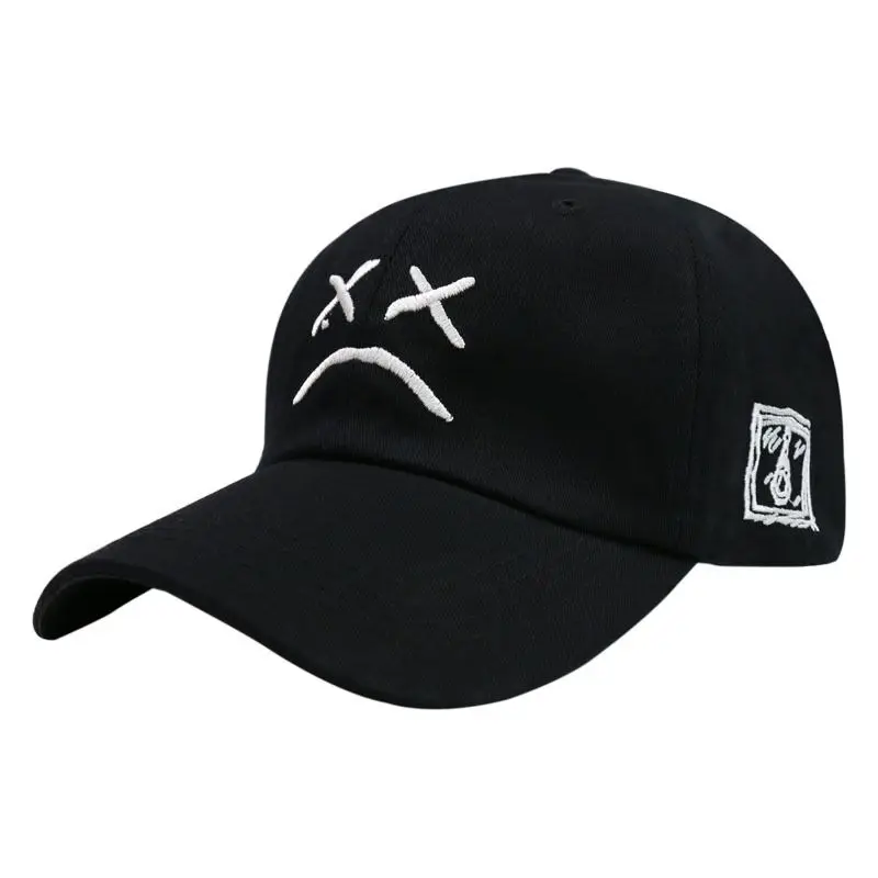 

New sad face adjustable snapback baseball cap embroidery fashion sad boy cotton hats women men summer spring caps dad hat
