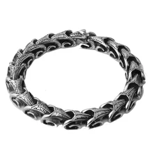11 мм 22 см Высокое качество 316L нержавеющая сталь для мужчин s дракон браслет байкер рок панк звено цепи для мужчин ювелирные изделия подарок