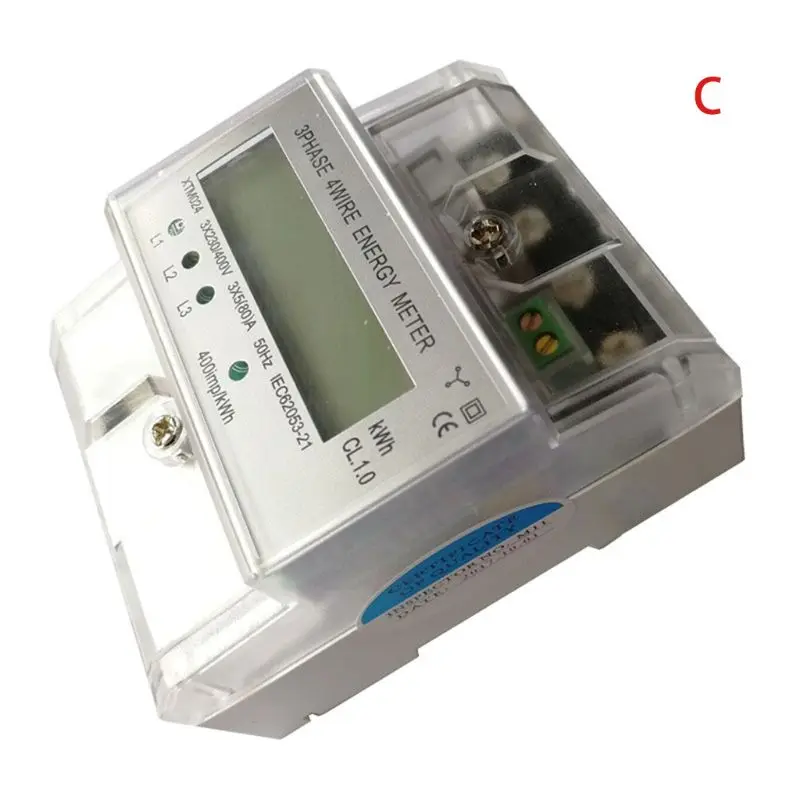 4P XTM024 DIN измеритель тока под током ЖК трехфазный интеллектуальный цифровой дисплей - Цвет: C