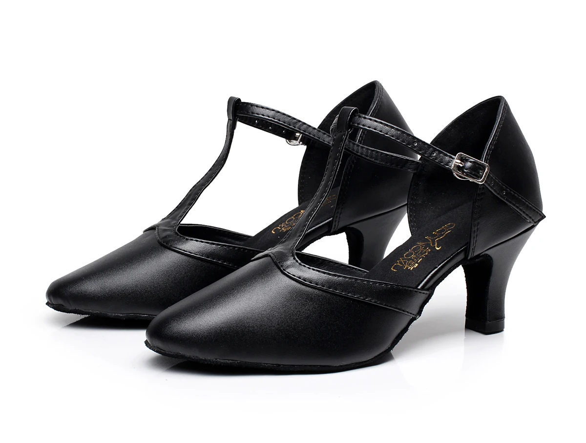 

Salsa Ballroom Training Ladies Latin Dance Shoe Woman Discounts And Promotions Teachers Pole Heel Pigskin 6cm Pumps 7054