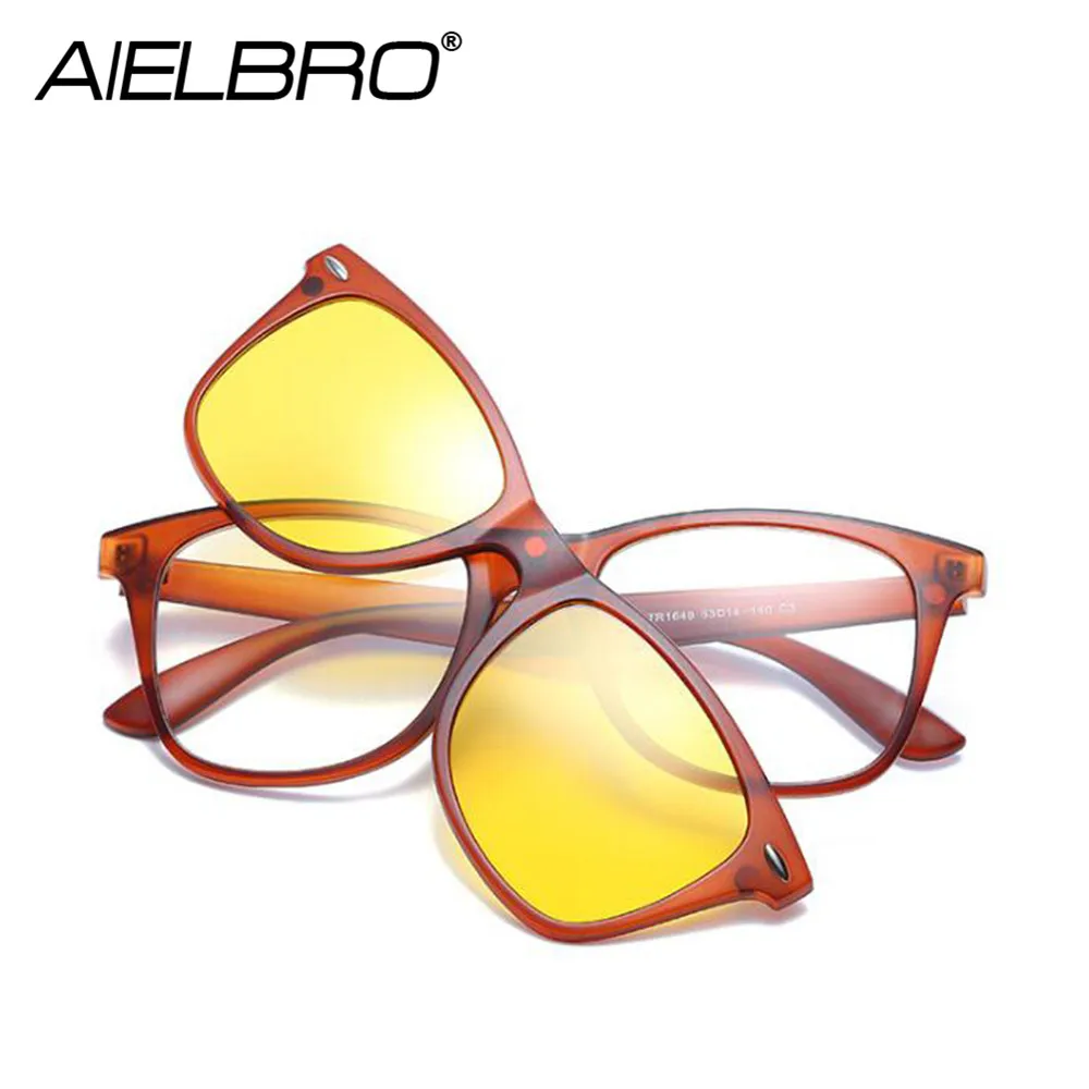 Fashion Optical Spectacle Frame Men Women Clip On Sunglasses Polarized Hiking Magnetic Glasses For Male Myopia Eyeglasses