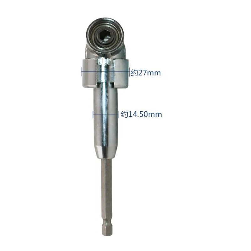  105 Degree 1/4 Hex Shank Angle Extended Turning Chuck for Electric Drill Screwdriver Power Tool Acc