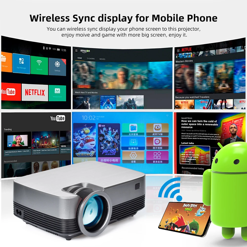 LED Projector for Home Theater Portable 