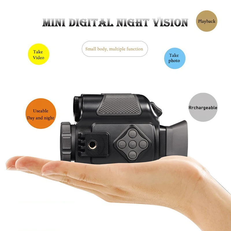 

Mini Infrared Night-Vision Monocular 5X Zoom Night-Vision Goggles 200M Distance Night Watching Observation and Digital Ir Huntin