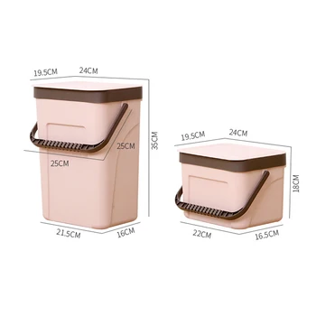 

Trash Can Kitchen Wall Mounted Garbage Bin Recycle Compost Bin Bathroom Dustbin GQ999