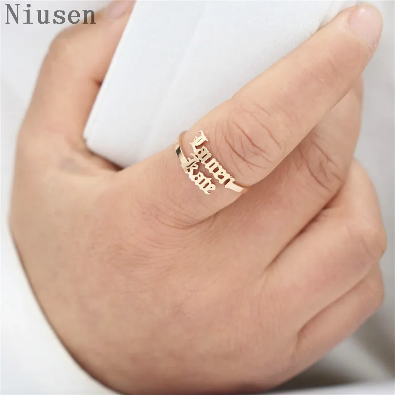 Letter S 14KT Yellow Gold Initial Ring