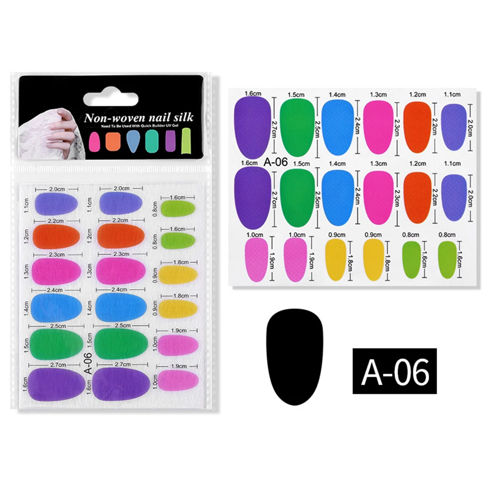 Наращивание ногтей шелк стекловолокно для женщин ногтей ландшафтный дизайн - Цвет: A06