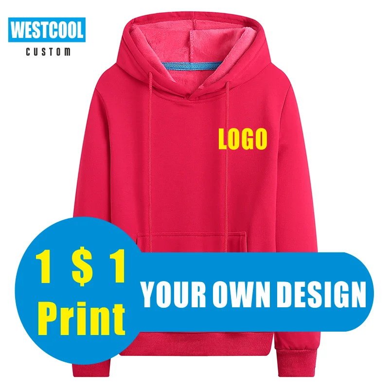 

Casual Sport Sweatershirt Custom Logo Autumn Winter Men And Women Sweatshirts Embroidery Customized Fashion Hoody Tops WESTCOOL