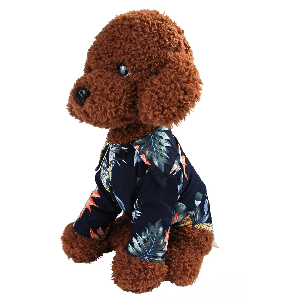 Забавная шифоновая Одежда для собак костюм Гавайская собака кошка ананас узор Прочный Повседневный привлекательный маленький средний размер Дышащая печать