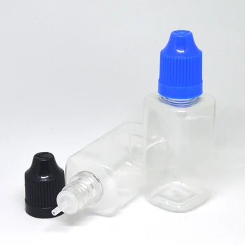 

11pcs Empty 30ml PET Square Plastic Dropper Bottles with Childproof Caps E liquid Clear Hard Bottle