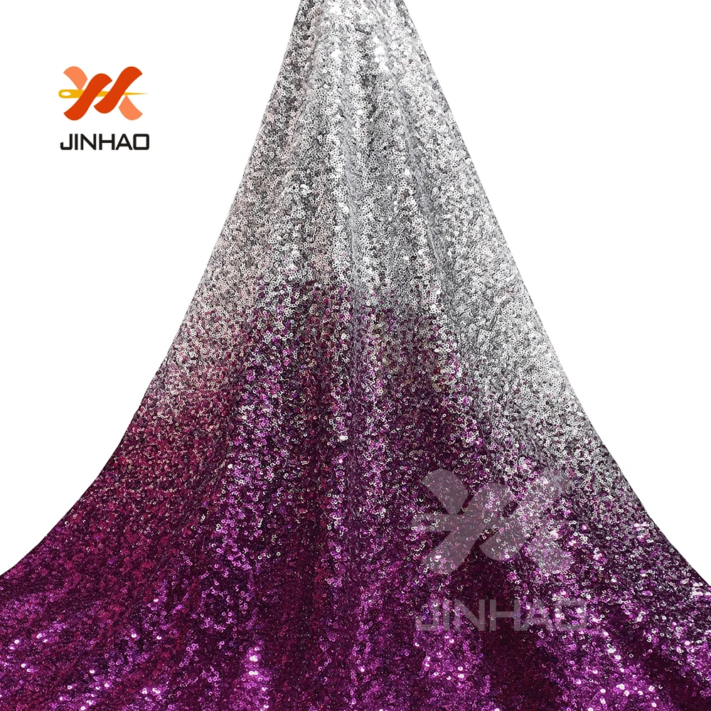 

2019 Multi-color Tulle Embroidery Change Color Sequin Fabric Wholesale Cheap High Quality For Dancing Or Evening Dress