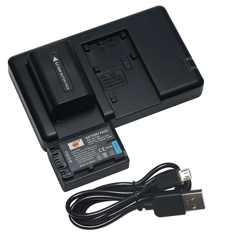 Комплект одежды из 2 предметов: 1300 мА/ч, 7,4 V NP-FV50 DSTE NP-FV50 Батарея Зарядное устройство для Sony HDR XR350E XR550E VG10E SX21E XS43E DCR-SX43E SR6 цифровая камера - Цвет: 2Battery1DualCharger