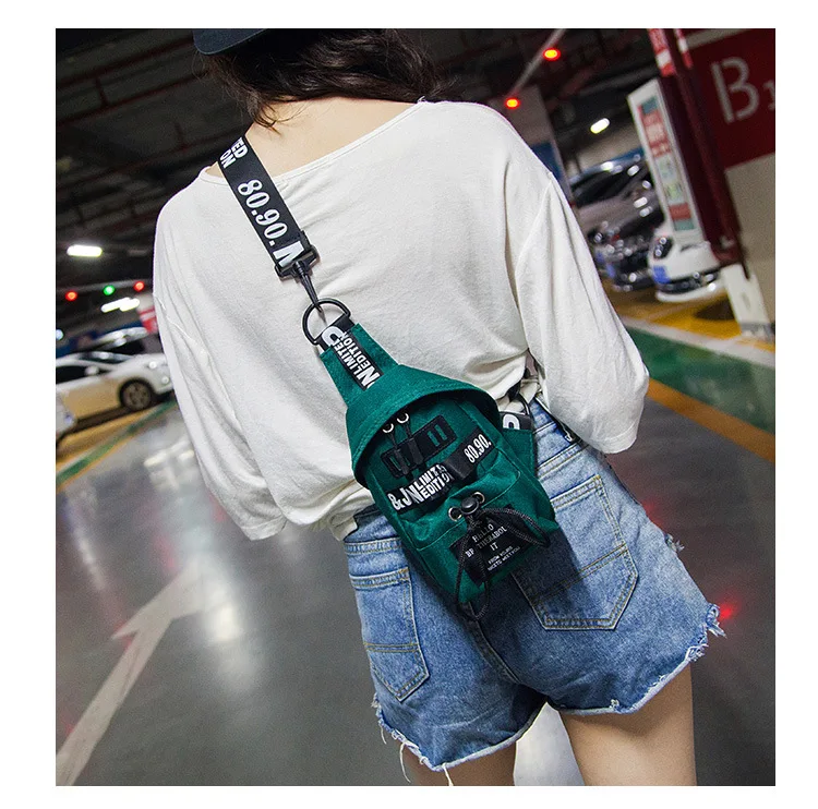 Новинка, белая мини-сумка в японском стиле для отдыха, мужская и женская нагрудная сумка, хит, цветная, с надписью, косая сумка-портфель