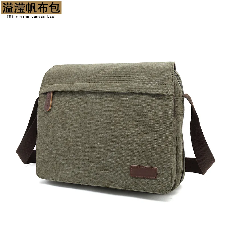 

Canvas Bag MEN'S Messenger Bag Korean-style Multi-functional Computer Messenger Bag Toolkit Riding Backpack