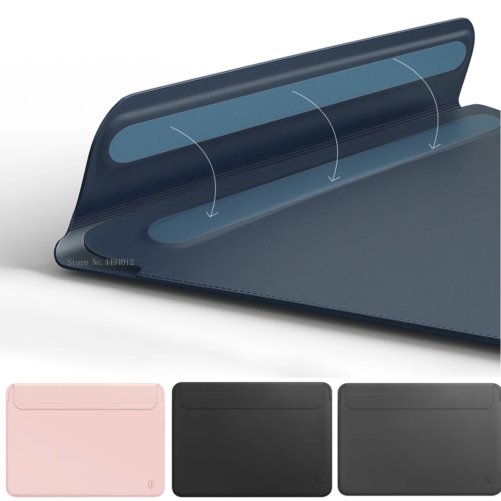 Baratos Funda para portátil para MacBook Touch ID Air 13 A1932 Funda de cuero para MacBook Air Retina Pro 11 12 16 13,3 15 funda ultrafina para portátil