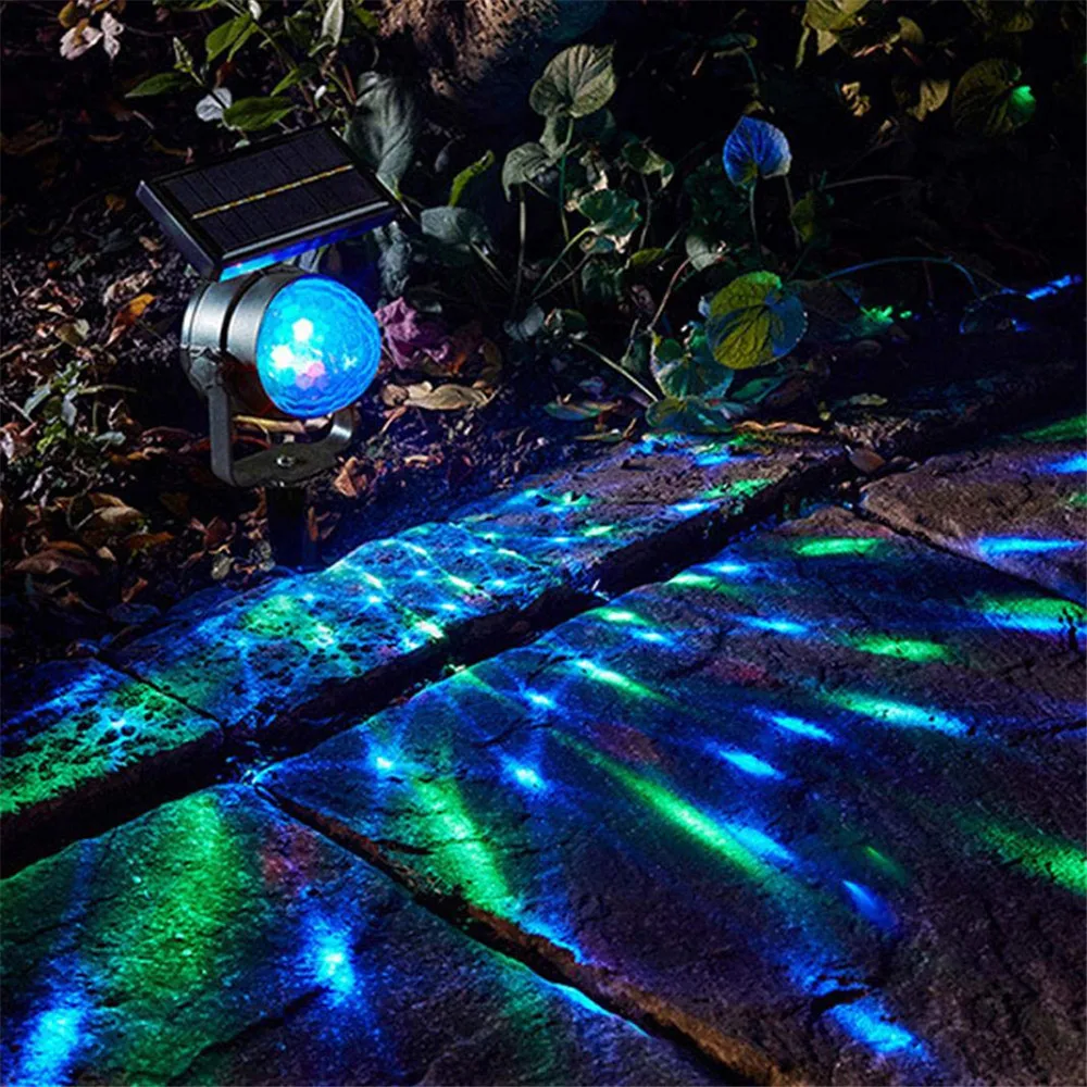 Solar Projection Lamp RGB Rotatable Crystal Magic Ball Christmas Disco Stage light Outdoor Lawn Landscape Pathway Yard Light Solar Projection Lamp RGB Rotatable Crystal Magic Ball Christmas Disco Stage light Outdoor Lawn Landscape Pathway Yard Light