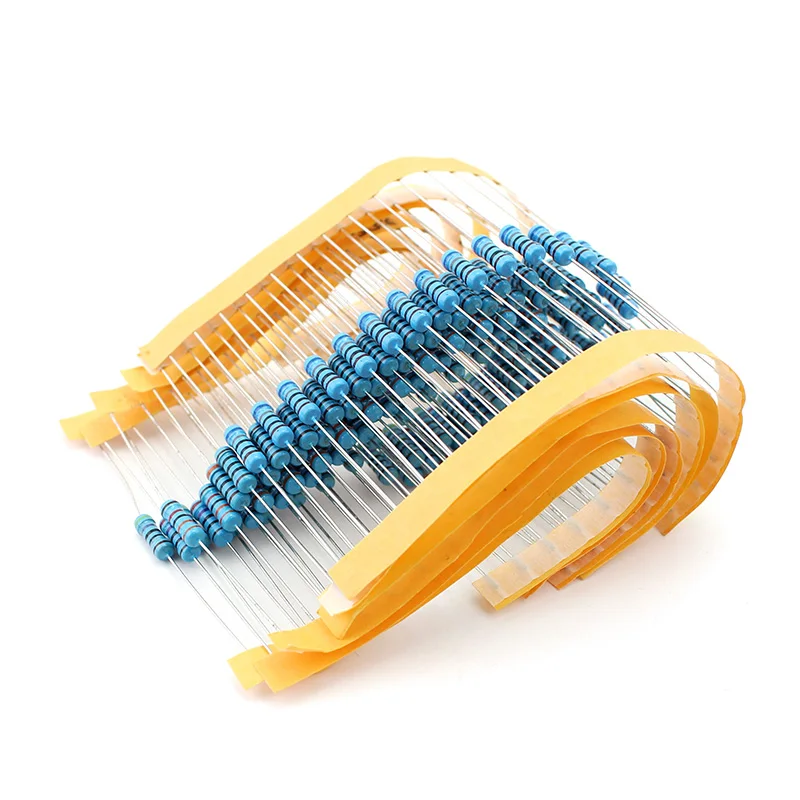 0.5W 1W 2W Metal Film Resistor 1% Assortment Kit 10 22 47 100 1K 3.9K 5.6K 10K 100K 150K 820K ohm Power set of resistors diy