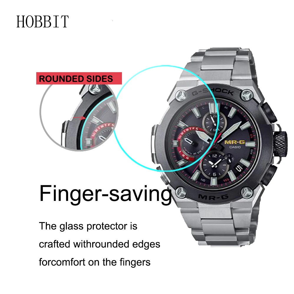 2 шт 0,3 мм 2.5D Закаленное стекло протектор экрана для Casio MRG-B1000D-1ADR SamrtWatch защитная пленка B1000D 1ADR