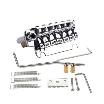 

6-string Saddle Tremolo Bridge Locking System for ST Electric Guitar with Tremolo Arm Mounting Screws Guitar Accessories
