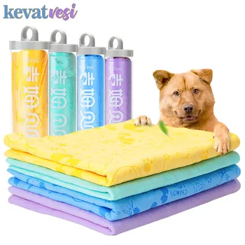 

Soft Dog Bath Towel Synthetic Deerskin Strong Absorbing Water Drying Towel Pet Dog Bath Hair Dry Towel Easy Cleaning Wipes