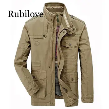 

Jacket Men Causal Cotton Windbreaker Jackets Mens Military Outwear Flight Jacket Plus Size 7XL Men's Slim Trench