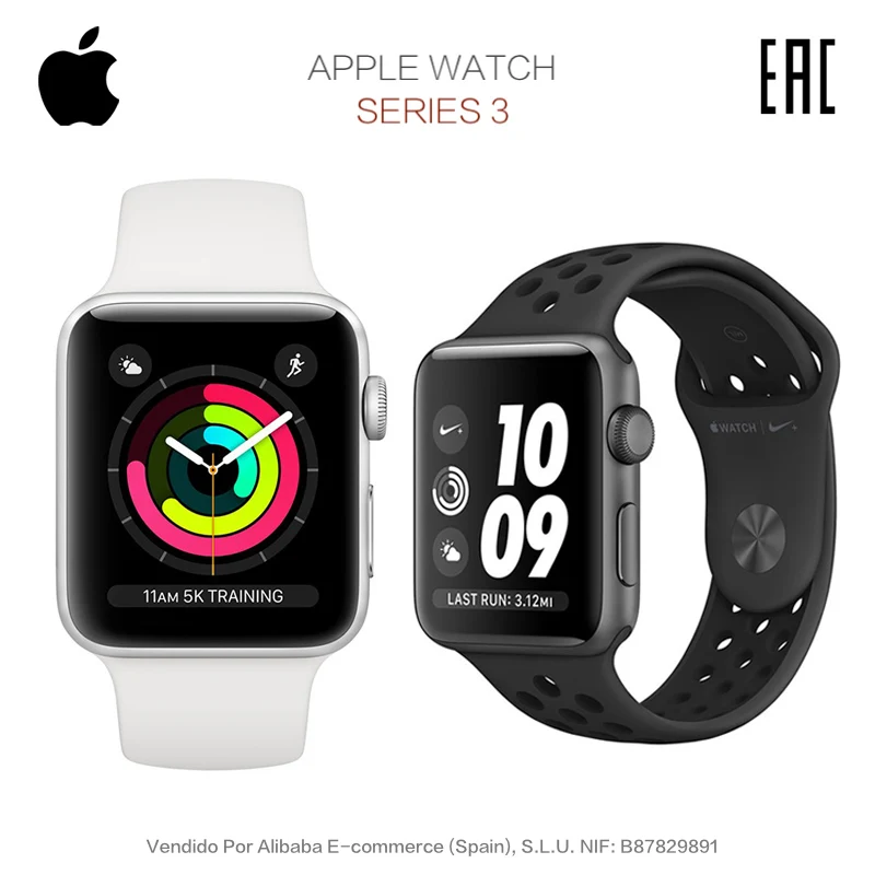 

100% Original 42mm S3 Smart Watch for Apple Watch Series 3 GPS Heart Rate Sensor Bluetooth Music Swimproof iOS NIKE+