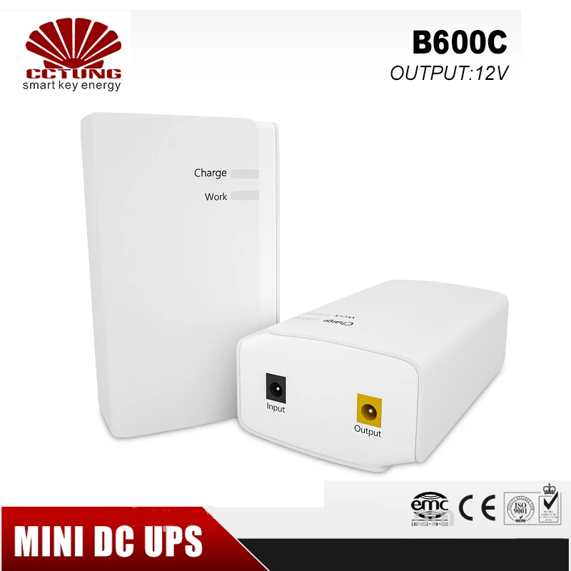 B600C Mini Portable UPS 12 В 2 _ 5A DC Online источник питания с литиевой батареей 2200 мАч * 6 шт.