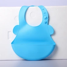 Bavoirs imperméables en Silicone pour bébés, bleus, résistants à la chaleur, antidérapants, vaisselle pour enfants, alimentation des tout petits 