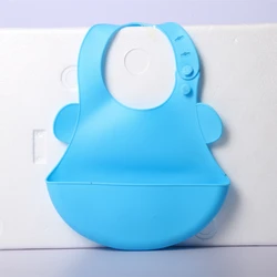 Bavoirs imperméables en Silicone pour bébés, bleus, résistants à la chaleur, antidérapants, vaisselle pour enfants, alimentation des tout petits 