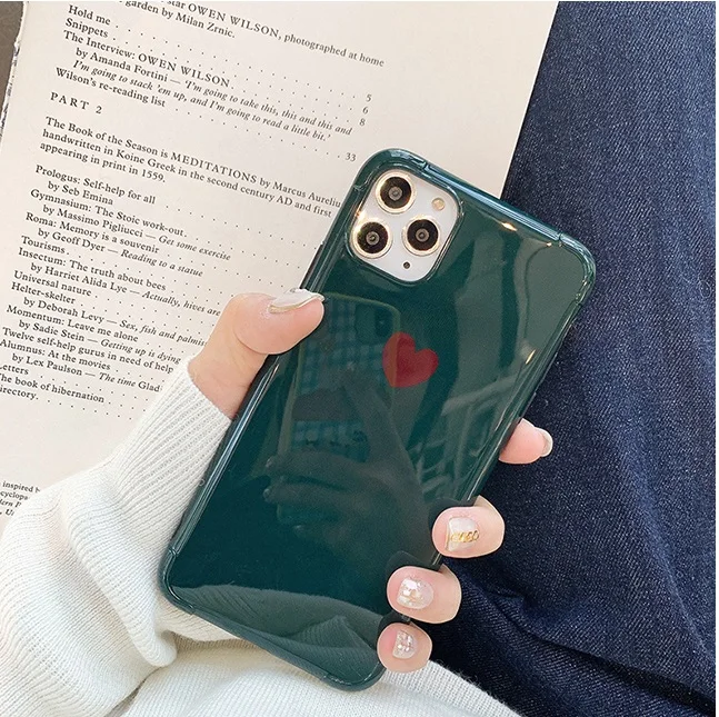 GlamPhone чехол сплошной цвет чехол для телефона с рисунком на тему любви для iPhone11Pro/Max X XS Max XR Мягкий силиконовый чехол для iPhone11 7 8 6 6s Plus чехол
