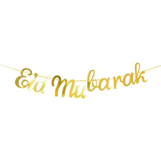Ramadan Mubarak Decoration Metal Ring Hoop Hanging Artificial Flower Wreath DIY Muslim Islam Holiday Party Eid Mubarak Banner 1set eid banner