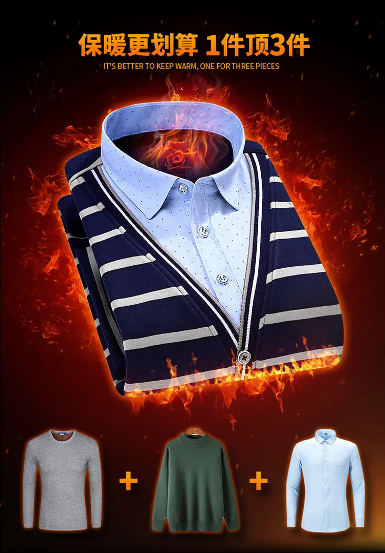 LISIBOOO Inverno Mais Grossa de Veludo Quente Camisa Dos Homens Slim Fit Camisas Camisa FAS Duas pechas Camisa do Negócio Casua