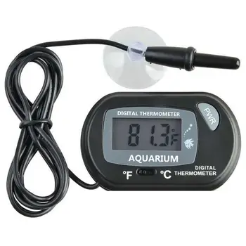 

new digital thermometer LCD Screen Sensor Aquarium Fish Tank Thermometer reptile suction cup type diving pet box Display Meter