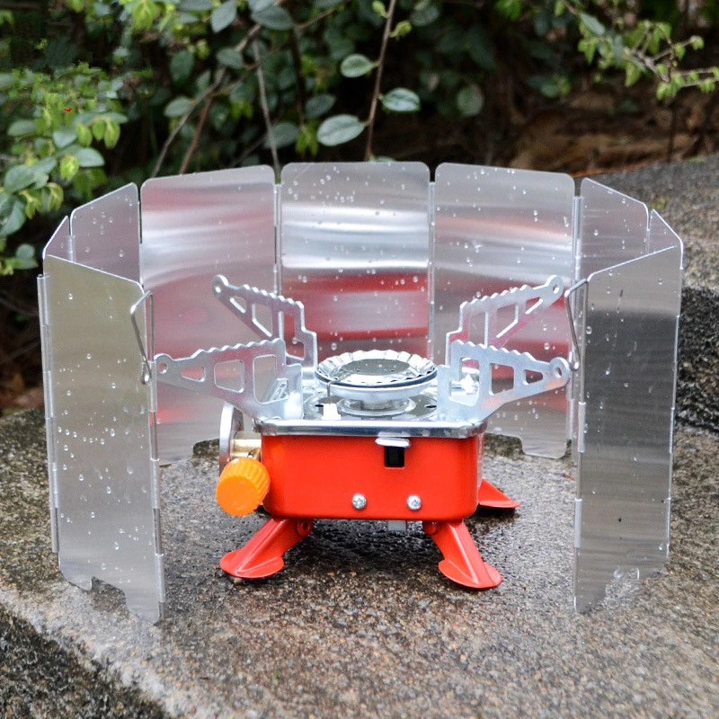 VILEAD 9 Plate Foldable Aluminum Outdoor Stove Wind Shield Gas Burner Windshield Wind Protector Picnic Camping Stove Windscreen