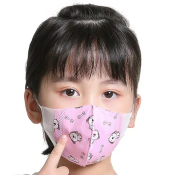 

10/20/50 pcs Children 3-10Years Anti-fog cotton gauze masks Cartoon printed protective masks Breathable wholesale