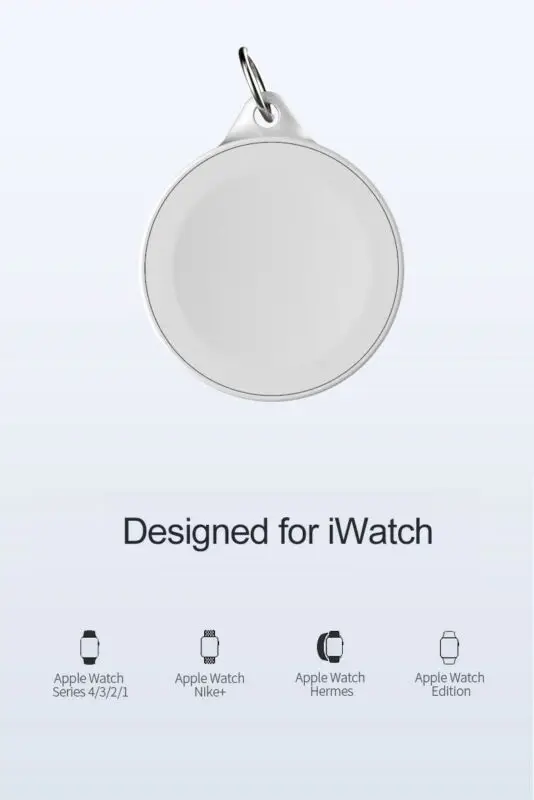 Портативное магнитное Беспроводное зарядное устройство Индукционная Usb зарядка для Apple Watch с брелком для Apple Watch 1 2 3 4 серии
