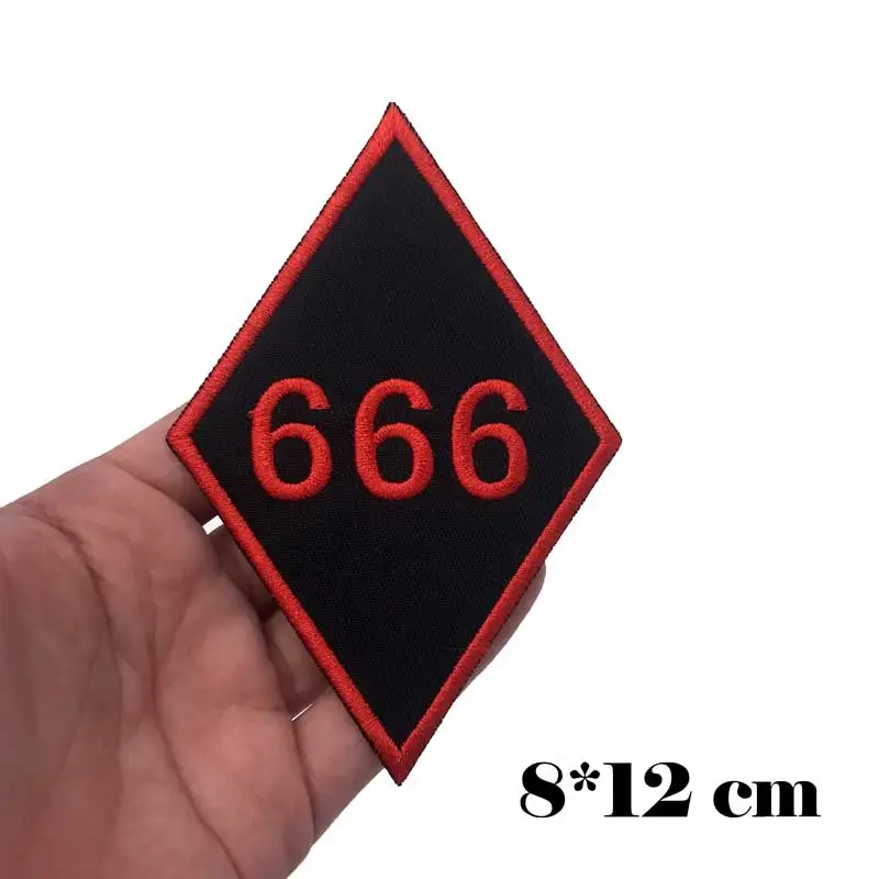 ANGRY DOG 666 Железный На крючке подложка Смешные панк Рок вышитые байкерские