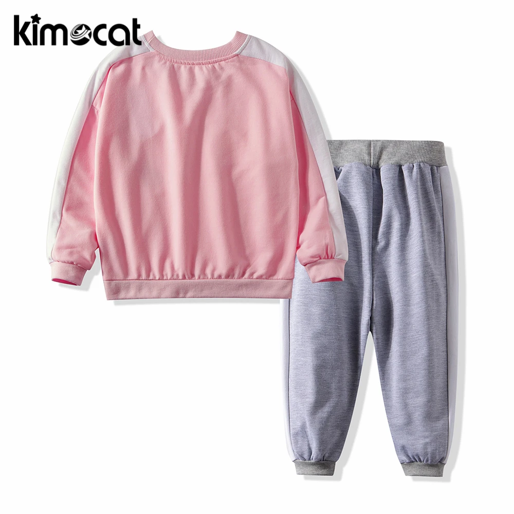Kimocat/комплект одежды для девочек; Одежда для маленьких детей; спортивный костюм; комплект одежды для девочек-подростков; одежда для маленьких девочек; костюм