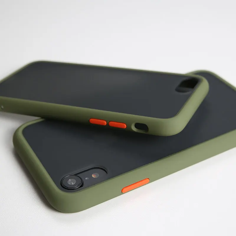 Moskado противоударный чехол для телефона для iPhone 11 X XR XS Max контрастный цвет матовый чехол-накладка для iPhone 7 8 7Plus Жесткий Чехол для ПК - Цвет: AC8085AG.