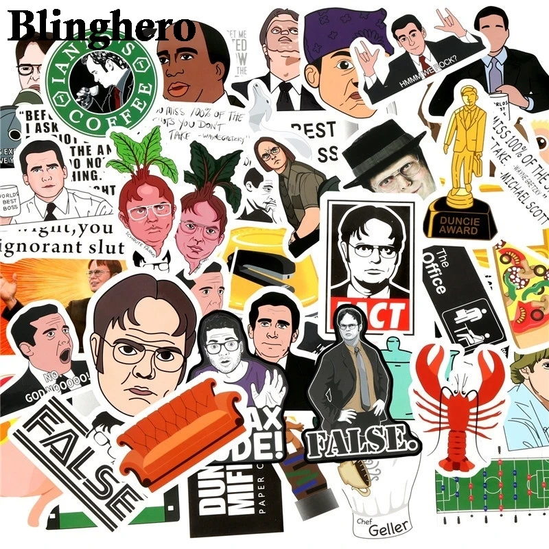 

CA776 50pcs/set The Office TV Fans Gift Decoration Sticker for DIY Scrapbooking Album Car Luggage Laptop Phone Sticker Decal