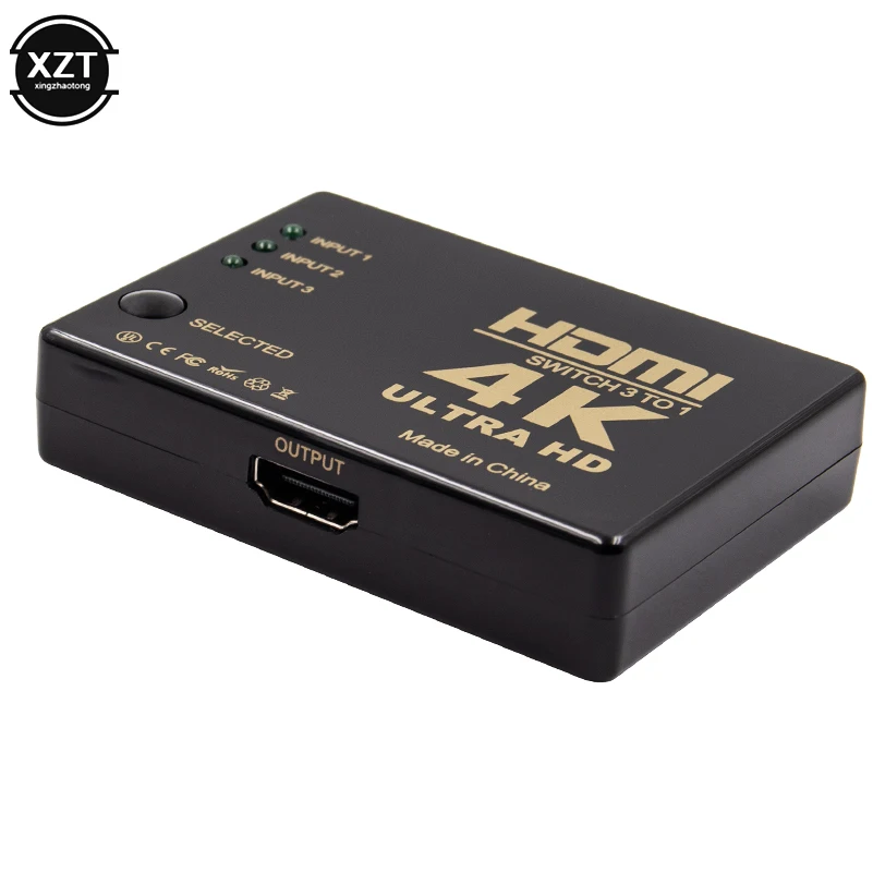 Мини-Коммутатор HDMI 4K HD1080P 3 5 портов HDMI Переключатель Селектор сплиттер с концентратором ИК пульт дистанционного управления для HD tv DVD tv BOX Z2