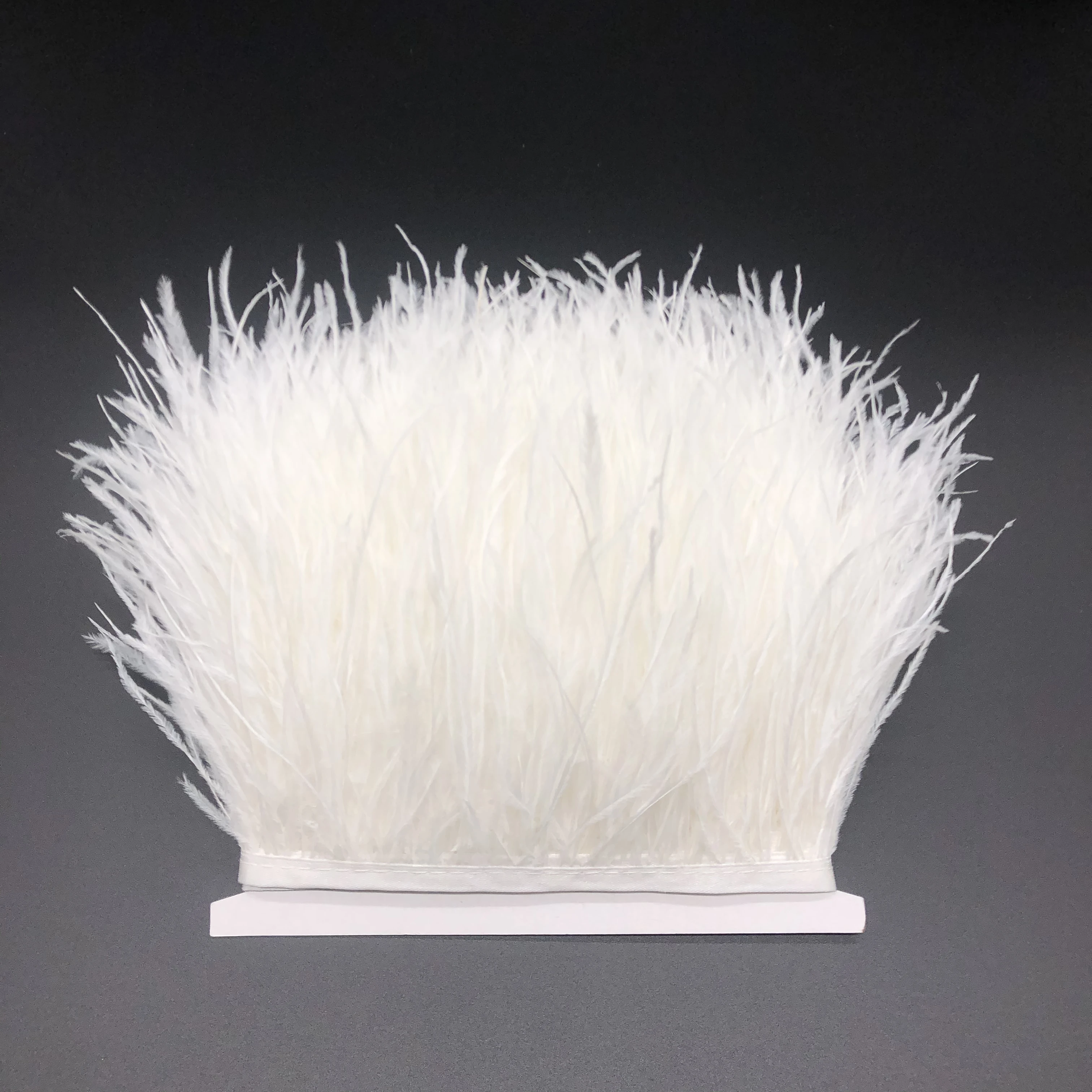 

1 meter white ostrich feather decorative cloth edge band 10-15cm wide suitable for skirt / Dress / Costume Party DIY decoration