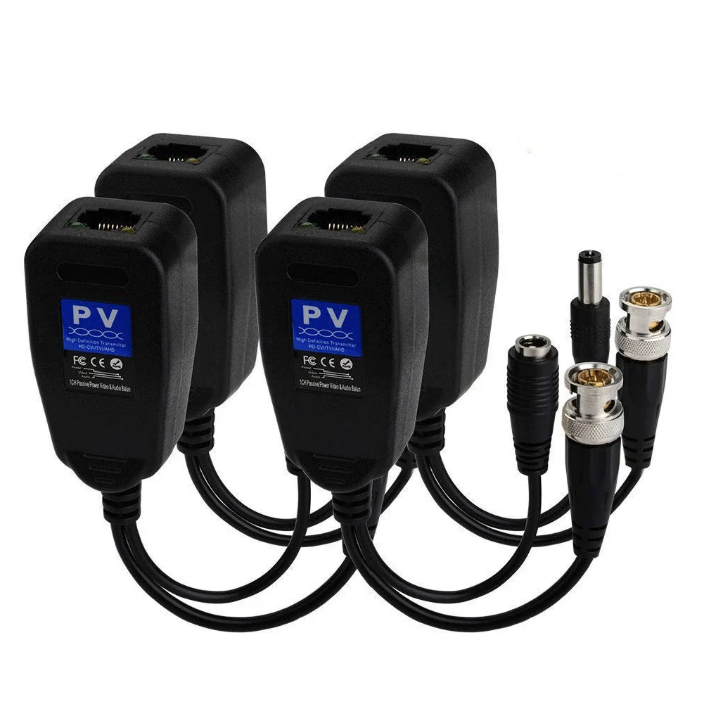 

5 Pairs CCTV Coax BNC Video Power Balun Transceiver to CAT5e 6 RJ45 Connector JLRJ88
