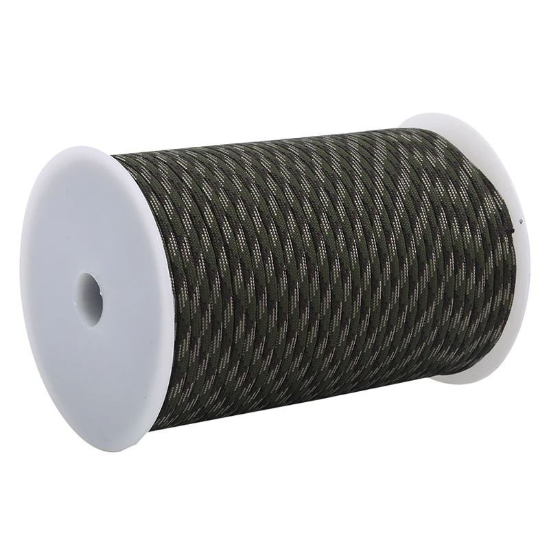 Cabo de Pára-quedas ao ar Padrão Paracord Corda Livre Acampamento Sobrevivência Guarda-chuva Tenda Correia Pacote 100 m 550 9-core Mod. 1263565 8 High Quality Esporte e Lazer