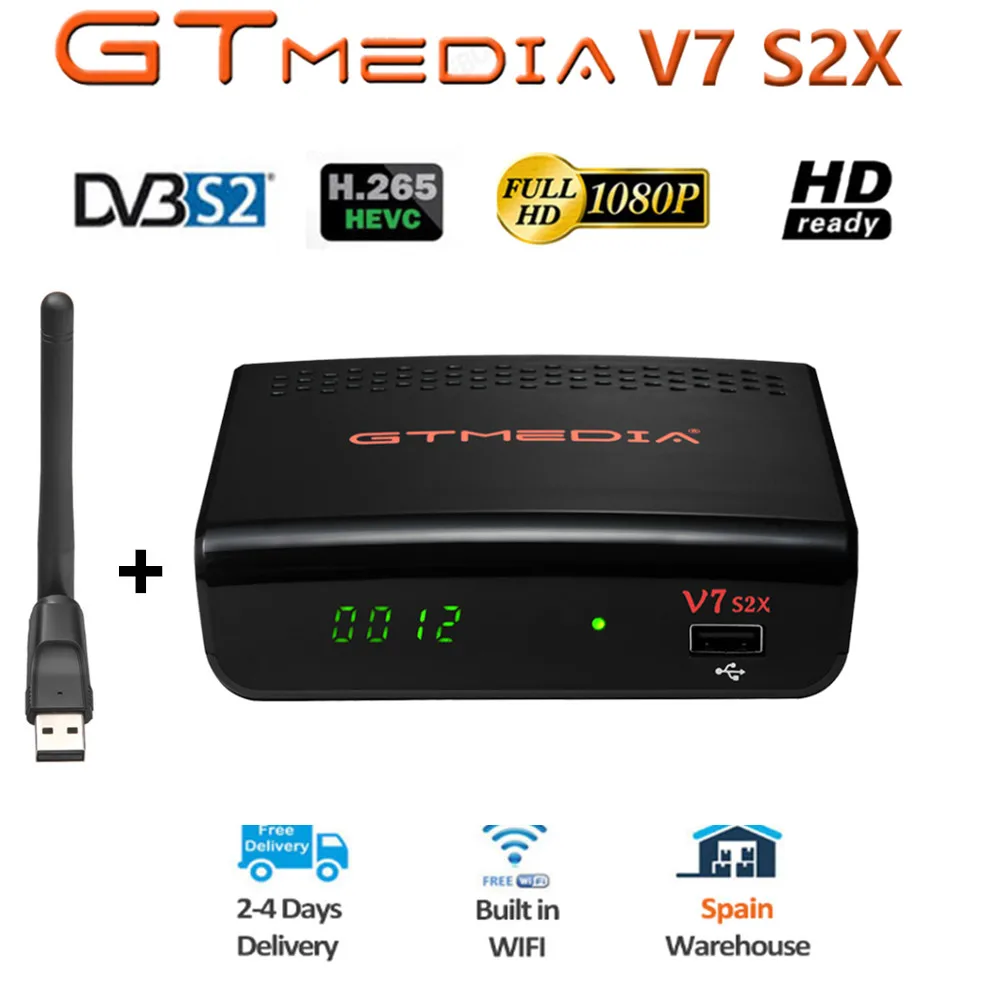 GTmedia V7S2X DVB S2 S2X спутниковый ТВ приемник 1080P Full HD цифровая приставка с USB WIFI для Испании PK Freesat V7S|Спутниковое ТВ| |