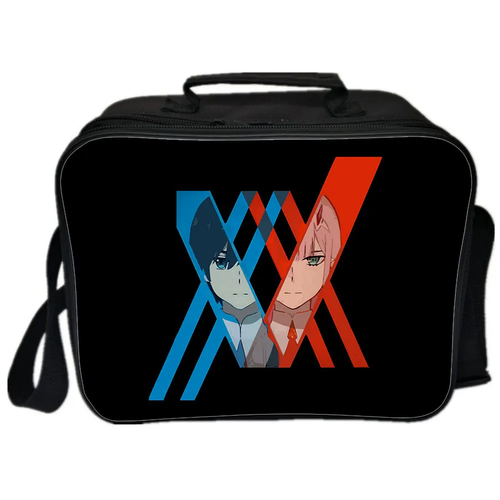 Darling In The FranXX Picnic Bag Camping Shoulder Bag Handbags Portable Insulated Canvas Picnic Lunch Bags For Women