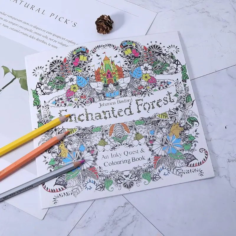 New An Inky Treasure Hunt and Coloring Book By Johanna Basford LX9A New An Inky Treasure Hunt and Coloring Book By Johanna Basford LX9A