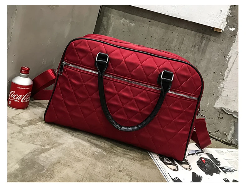 Спортивная сумка с красной ромбовидной решеткой для женщин и мужчин, фитнес-сумки через плечо, дорожная сумка, тренировочная сумка Gymtas Sac De Sporttas, новинка XA272D