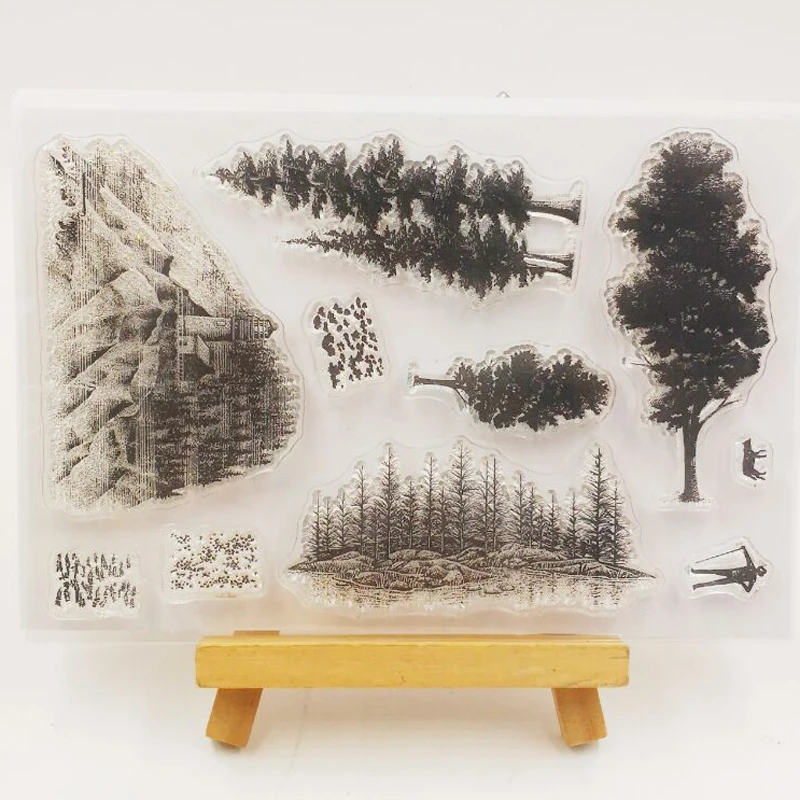 ZFPARTY Lake/Forest Transparent Clear Silicone Stamp/Seal DIY scrapbooking/photo album Decorative sheets clear stamps,clear rubber stamps